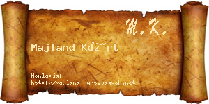 Majland Kürt névjegykártya